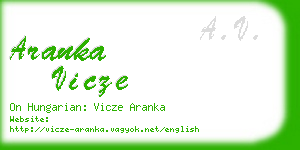 aranka vicze business card